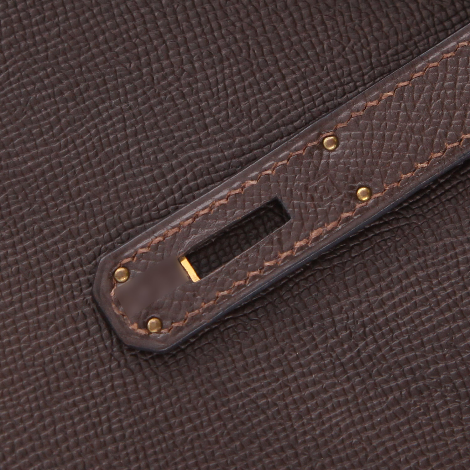 Bolso Hermès Kelly de 32 cm en piel Courchevel marrón - Detail D4