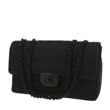 Chanel Timeless Classic shoulder bag in black canvas