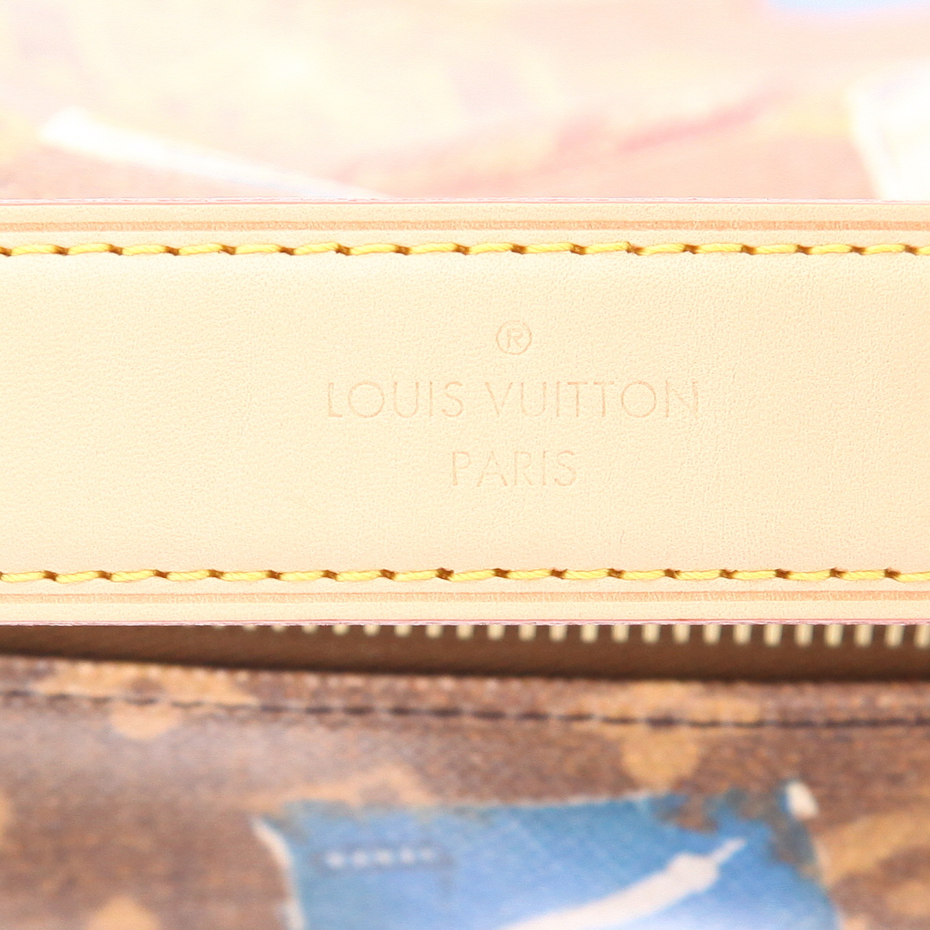 Sac à main Louis Vuitton  Side Trunk Editions Limitées en toile monogram marron et cuir naturel - Detail D2