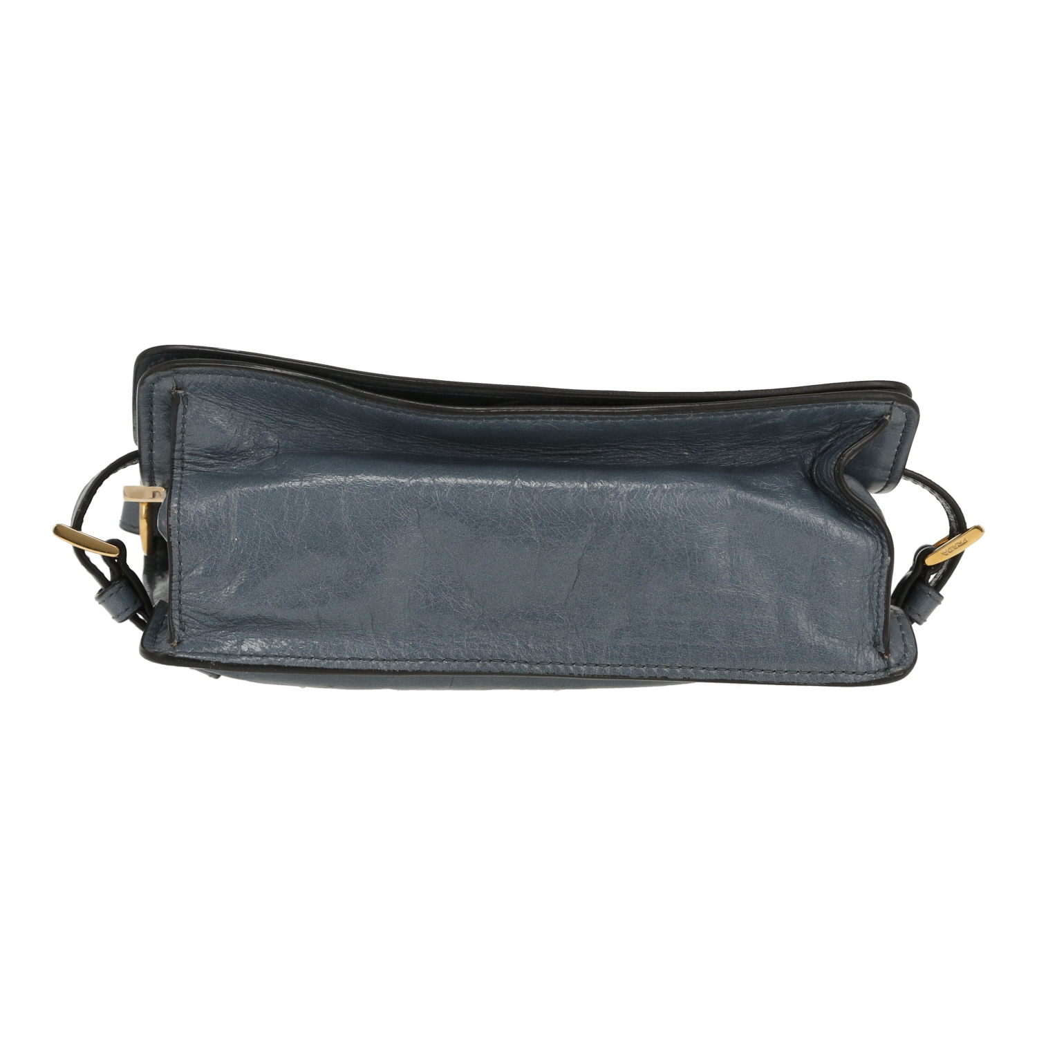 Bolso de mano Prada   en cuero azul armée de l'air - Detail D1