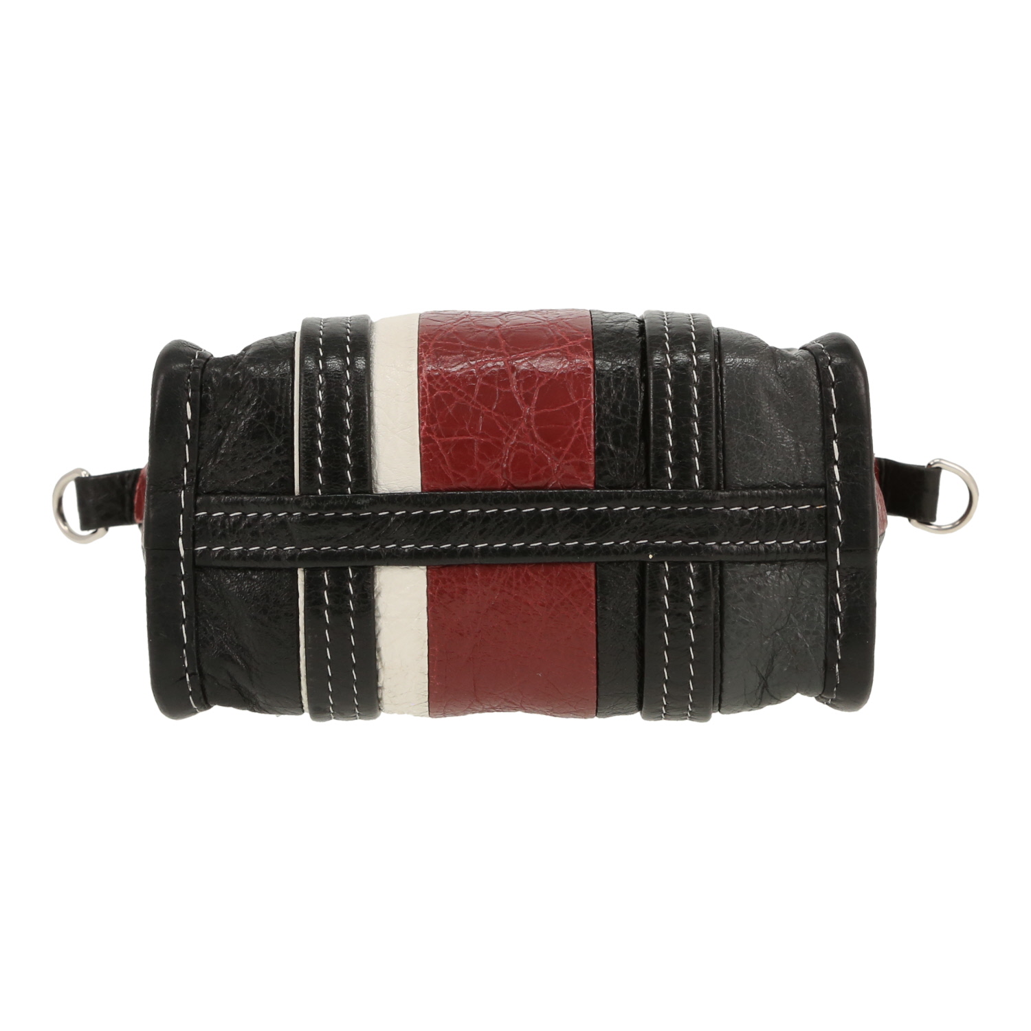 Shopping bag Balenciaga  Bazar shopper in pelle nera bordeaux e bianca - Detail D1