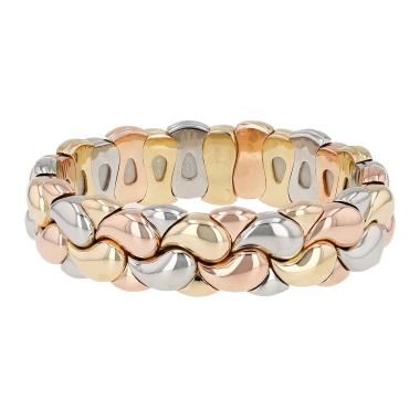 Bracelet jonc semi-rigide Chopard Casmir en or jaune, or rose et or blanc