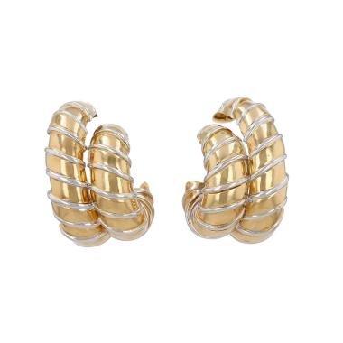 Repossi   1980's earrings in yellow gold and white gold