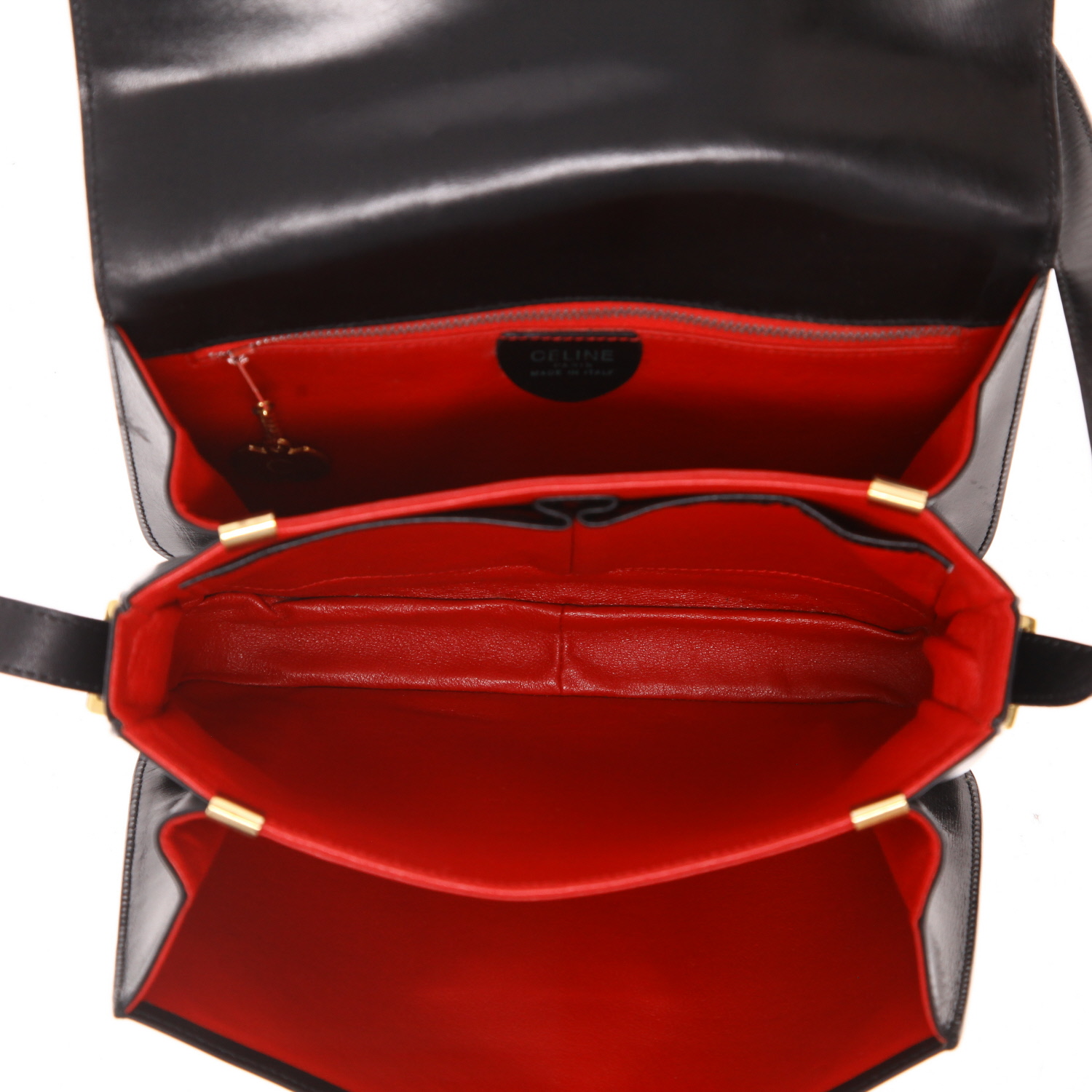 Celine  Vintage handbag  in black leather - Detail D3