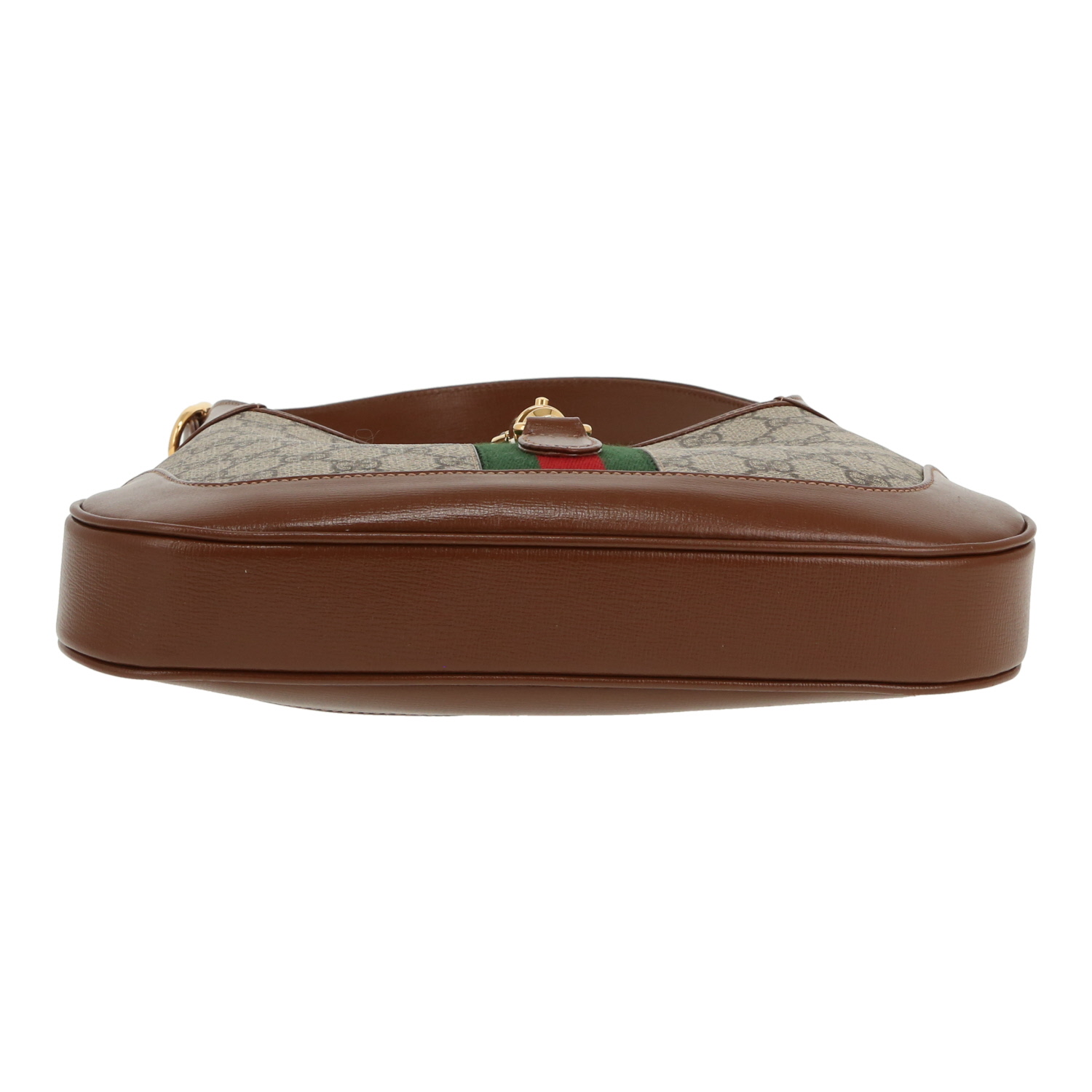 Borsa Gucci  Jackie 1961 in tela "sûpreme GG" beige e pelle marrone - Detail D1