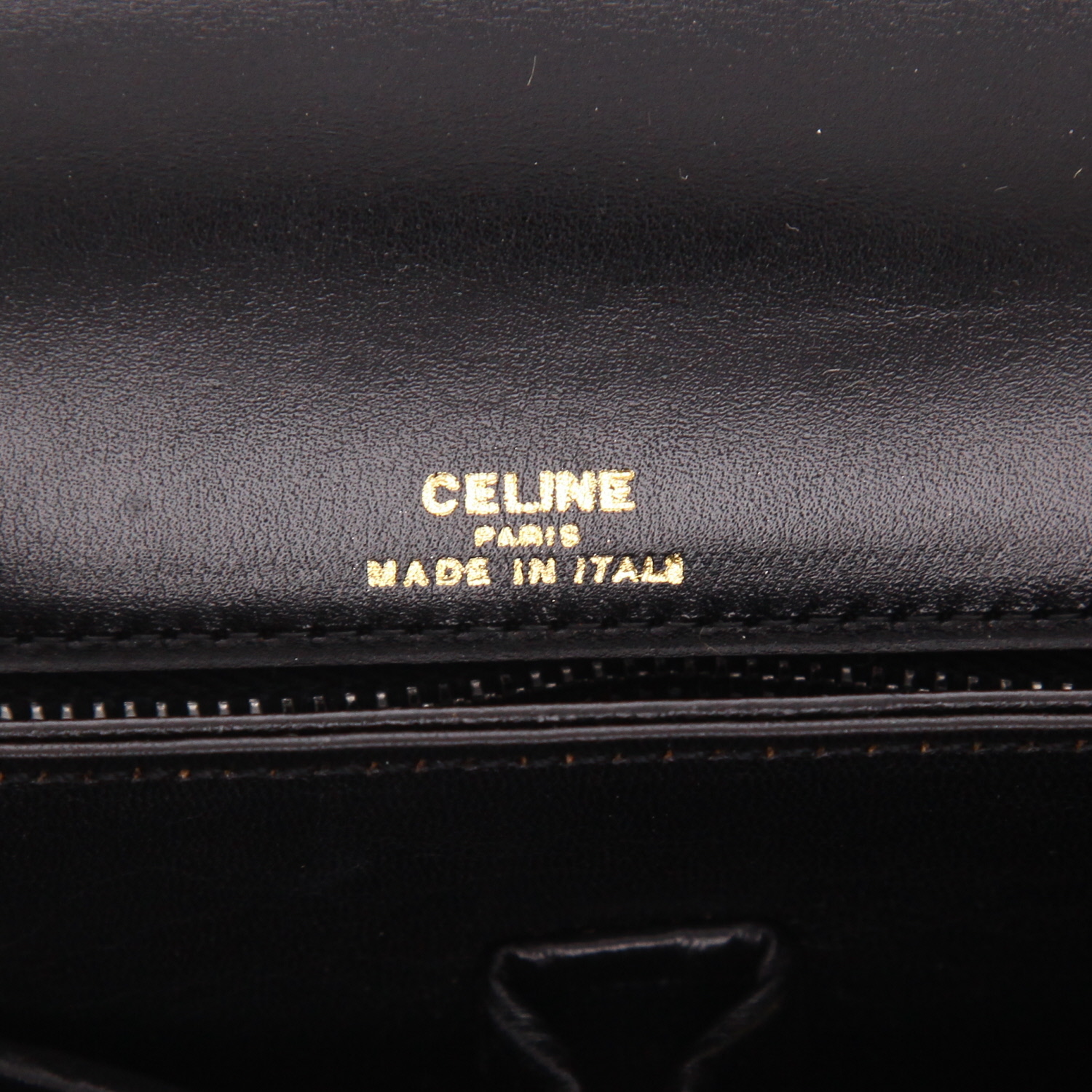 Sac à main Celine  Vintage en cuir noir - Detail D2