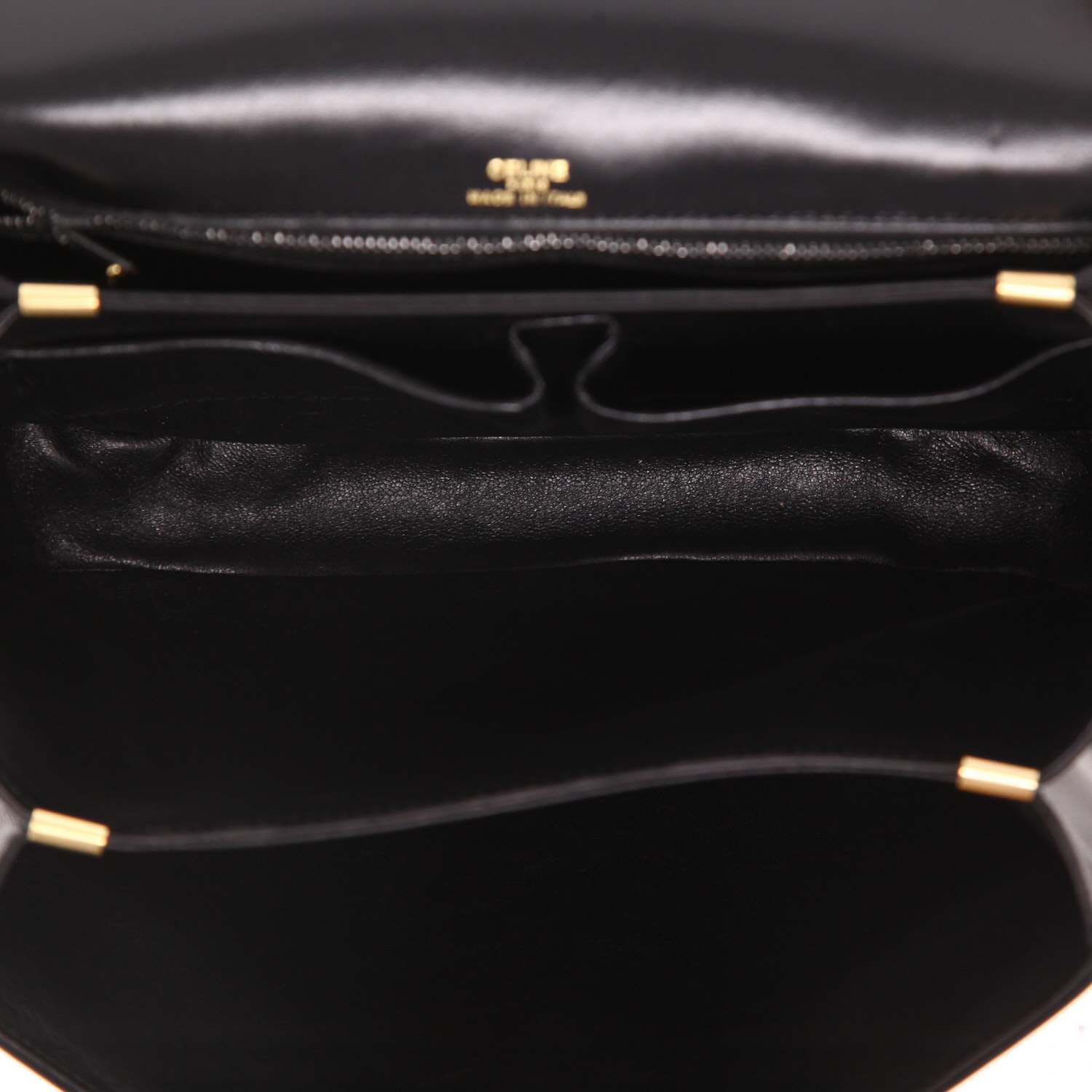 Borsa Celine vintage in pelle nera - Detail D3