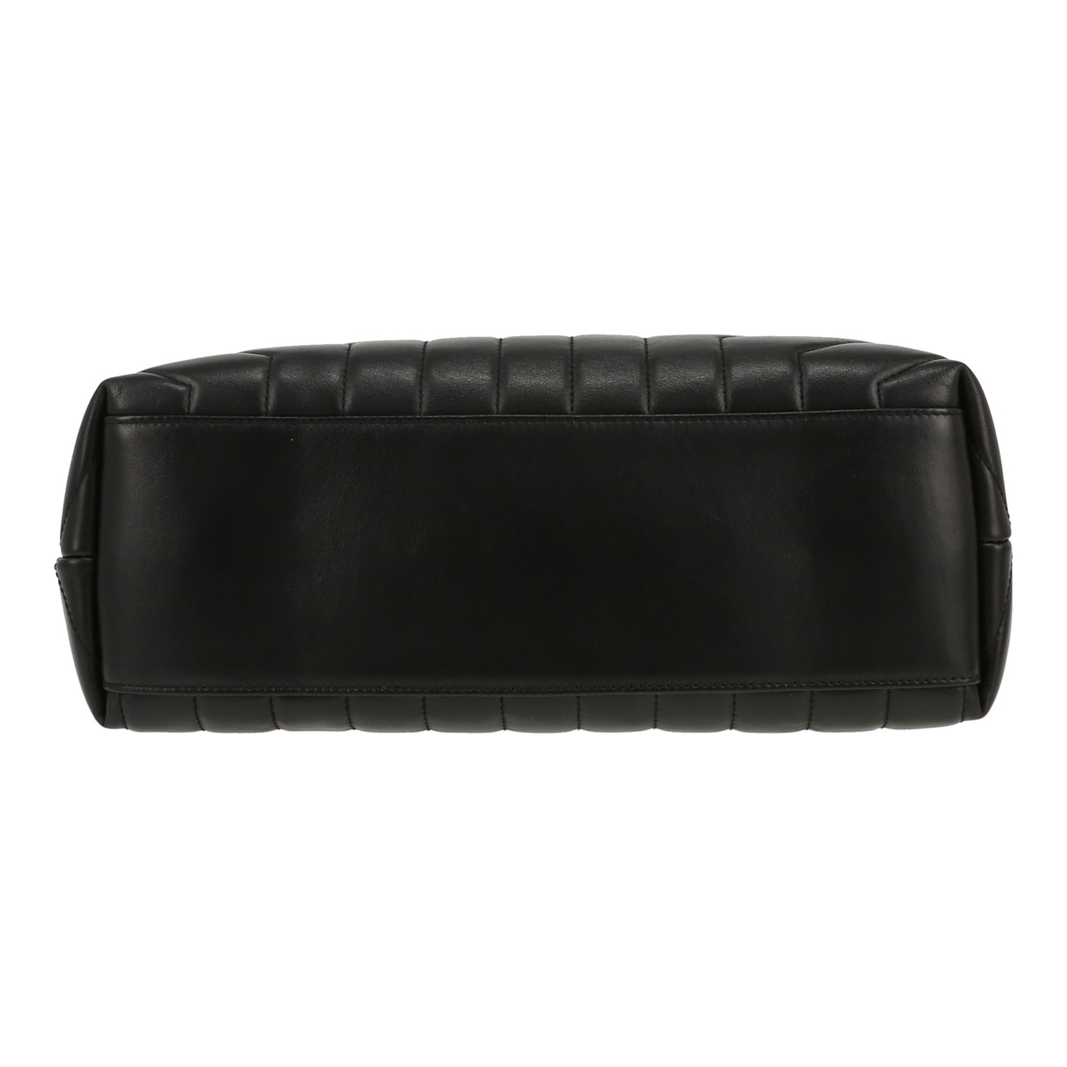 Bolso bandolera Saint Laurent  Loulou en cuero acolchado con motivos de espigas negro - Detail D1