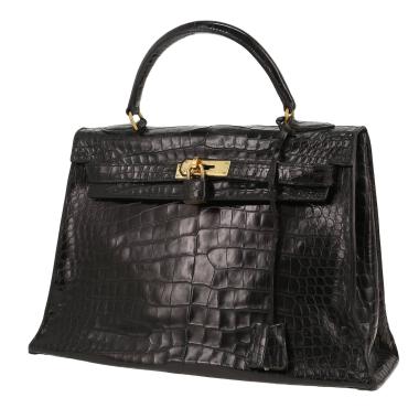 Borsa Hermès  Kelly 32 cm in coccodrillo nero