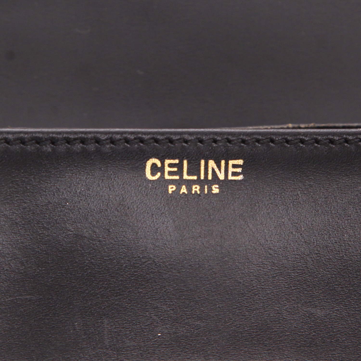 Celine  Vintage handbag  in black leather - Detail D2