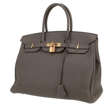 Sac à main Hermès  Birkin 35 cm en cuir togo gris
