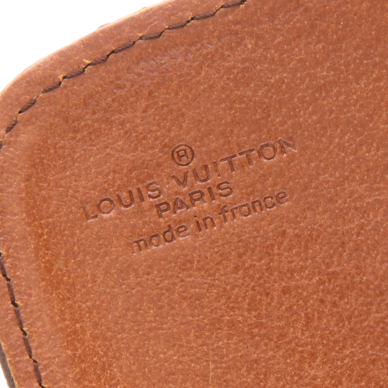 Louis Vuitton  Cartouchiére mini  shoulder bag  in brown monogram canvas  and natural leather - Detail D2