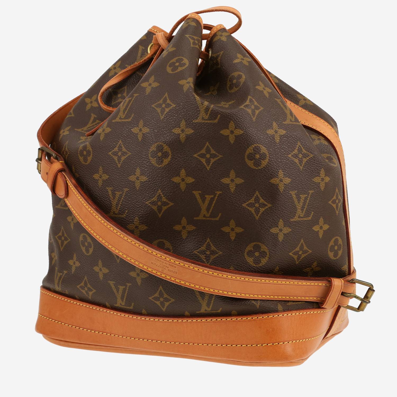 Borsa Louis Vuitton  Noé modello grande  in tela monogram marrone e pelle naturale