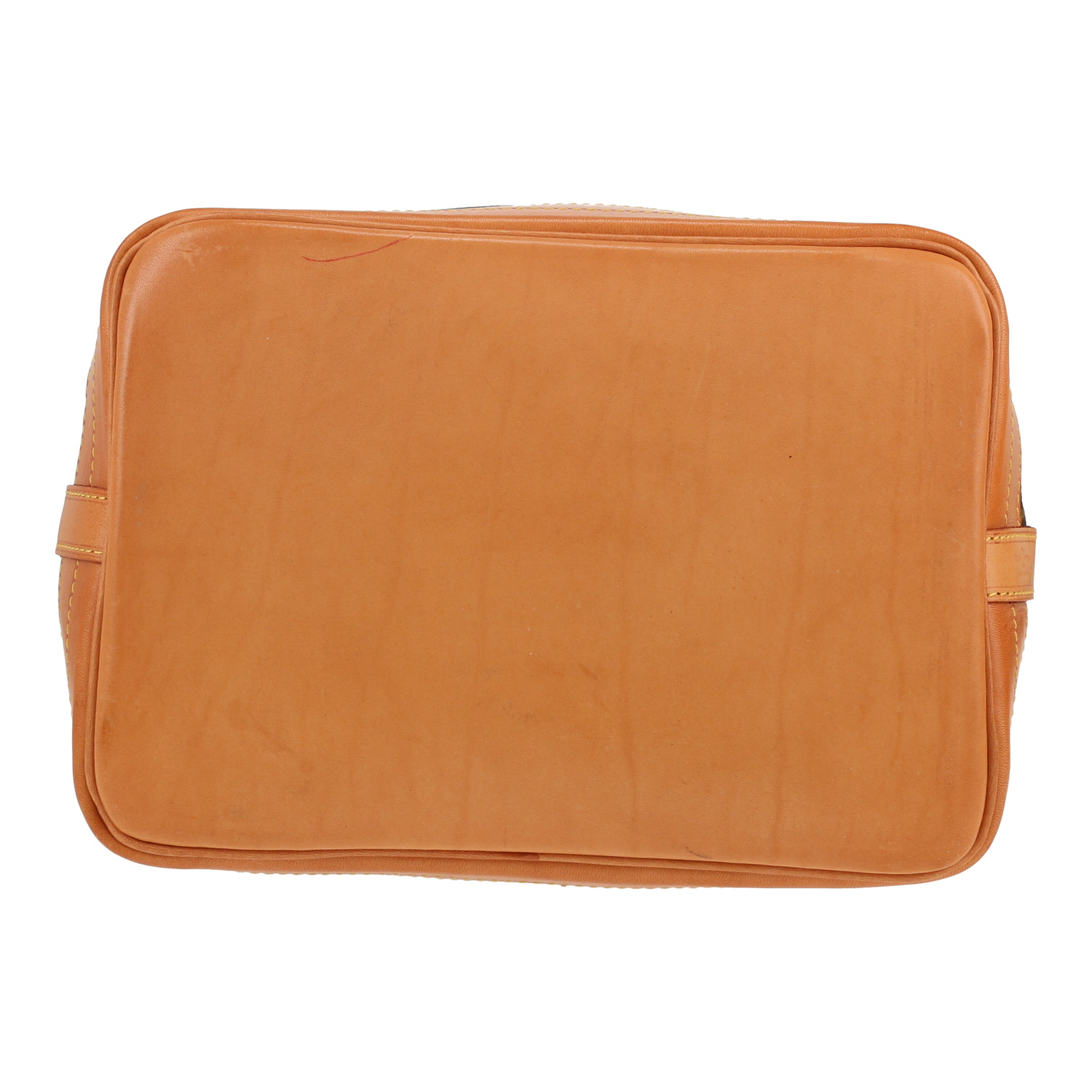 Borsa Louis Vuitton  Noé modello grande  in tela monogram marrone e pelle naturale - Detail D1