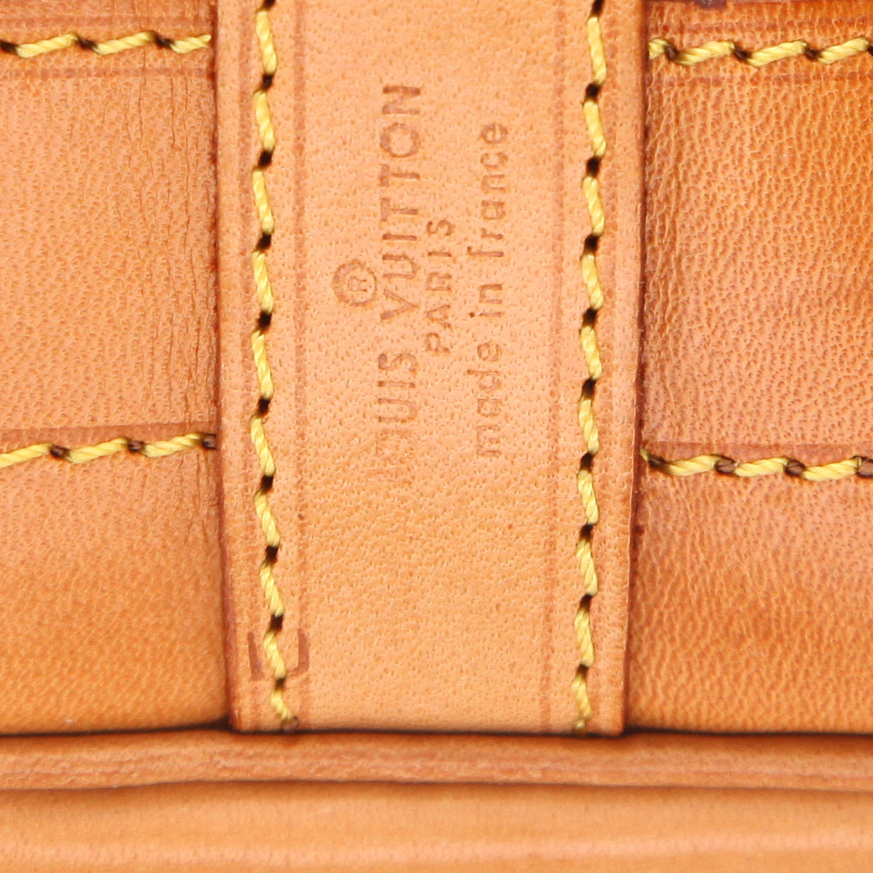 Borsa Louis Vuitton  Noé modello grande  in tela monogram marrone e pelle naturale - Detail D2