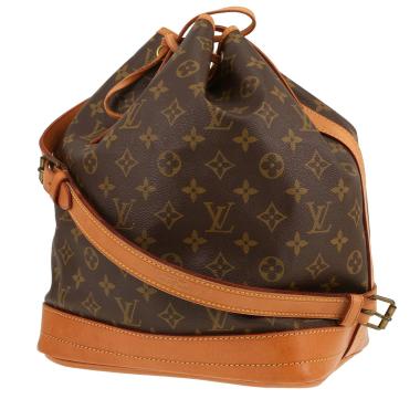 Louis Vuitton  Noé large model  handbag  in brown monogram canvas  and natural leather