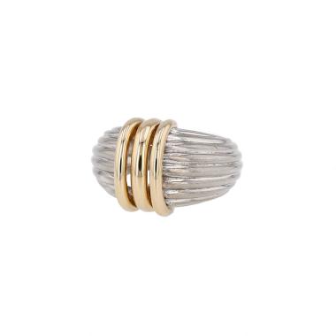 O.J. Perrin  ring in yellow gold and silver