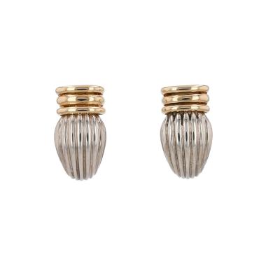O.J. Perrin  earrings in yellow gold and silver