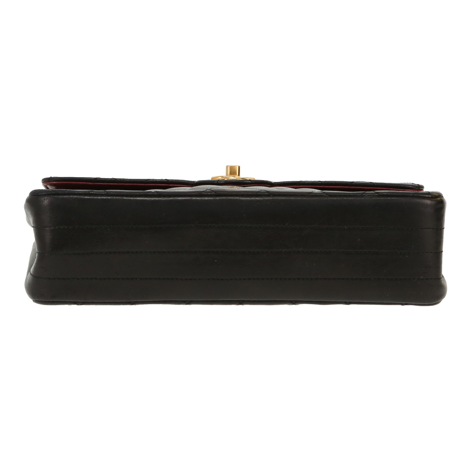 Chanel  Vintage handbag  in black quilted leather - Detail D1