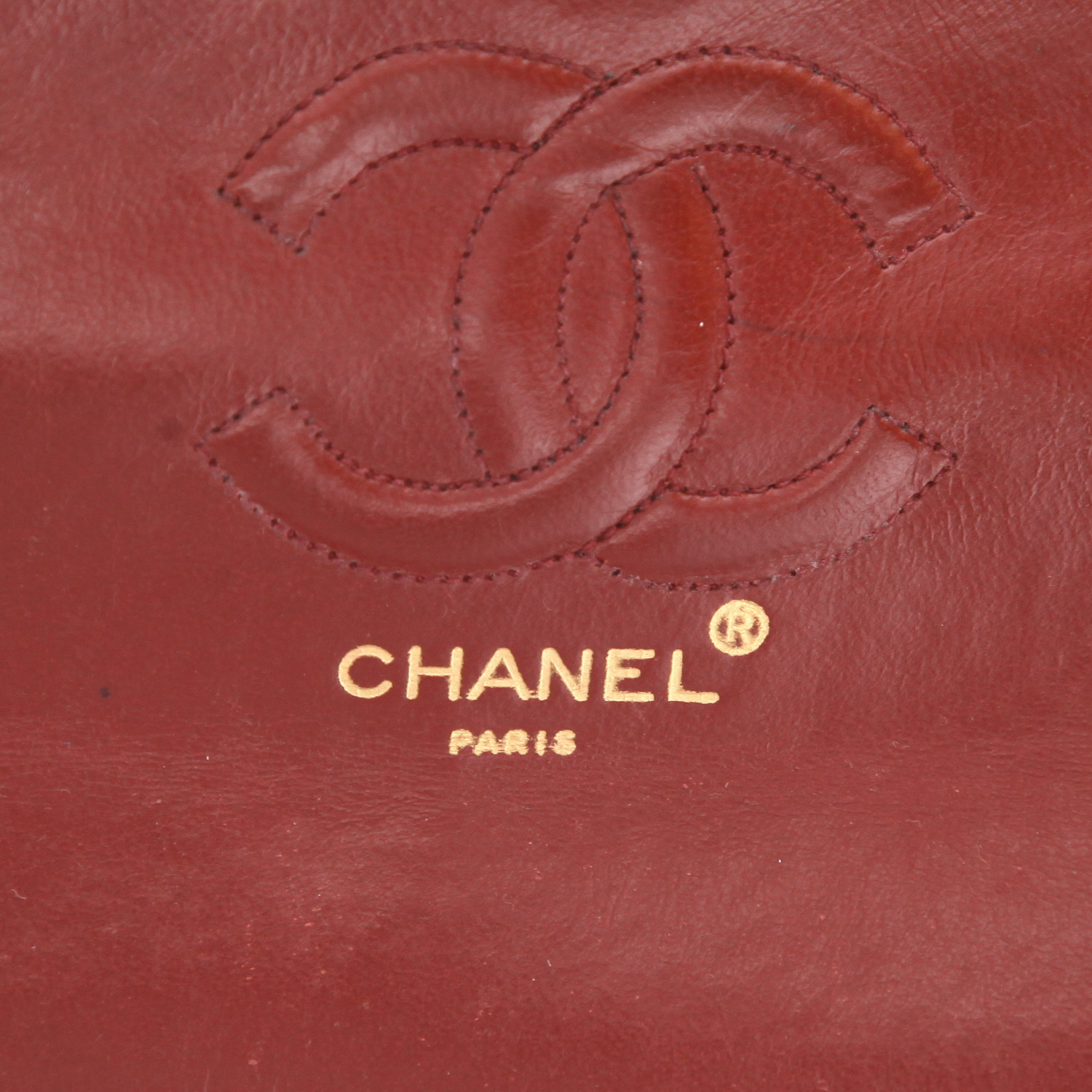 Chanel  Vintage handbag  in black quilted leather - Detail D2