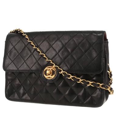 Sac à main Chanel  Vintage en cuir matelassé noir