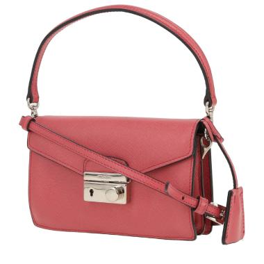 Prada   shoulder bag  in pink leather saffiano
