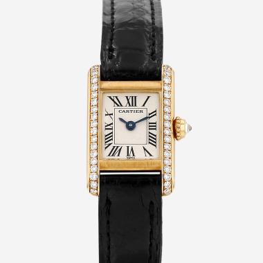 Montre Cartier Mini Tank en or jaune Ref: Cartier - 13601  Vers 1998