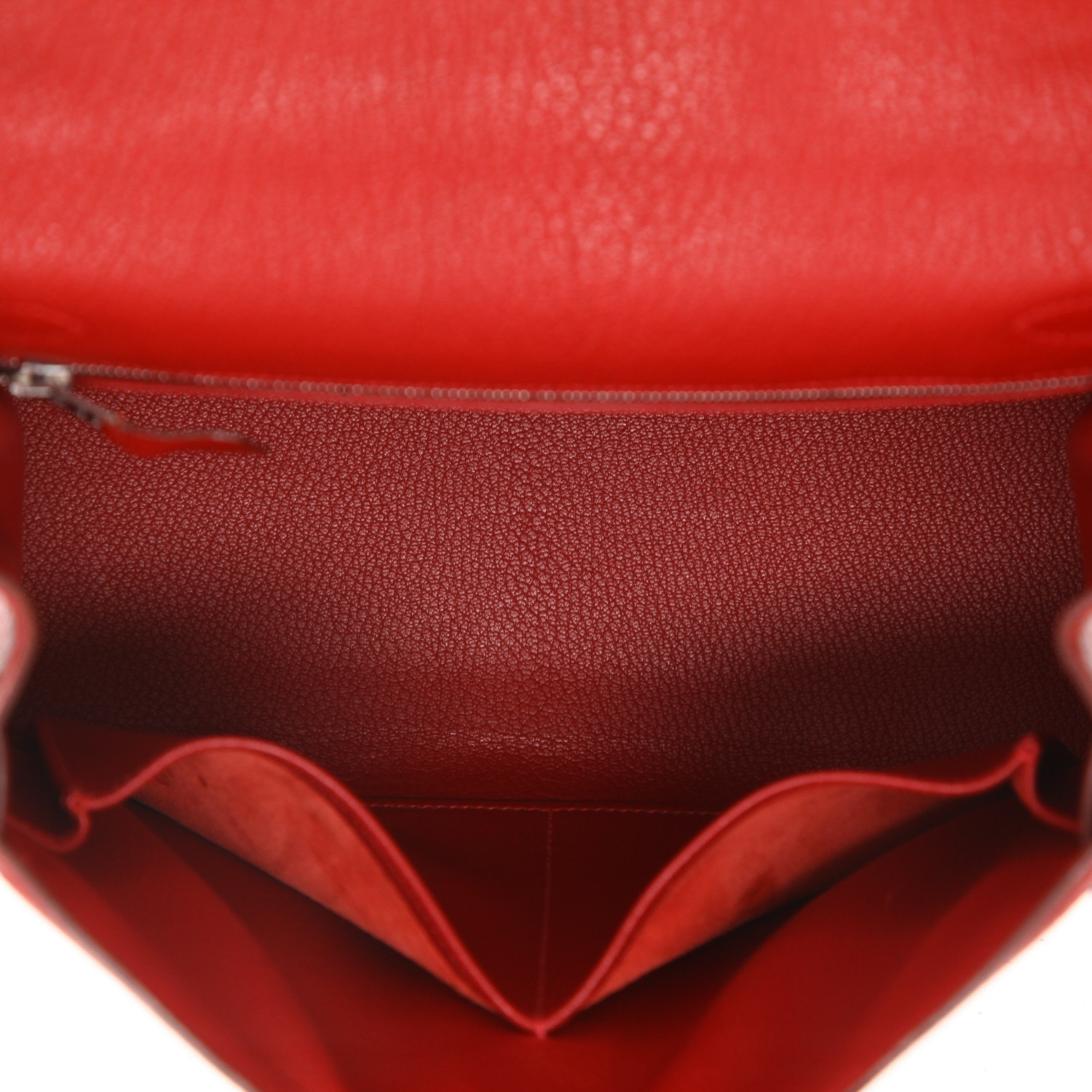 Borsa Hermès  Kelly 28 cm in capra rossa - Detail D3