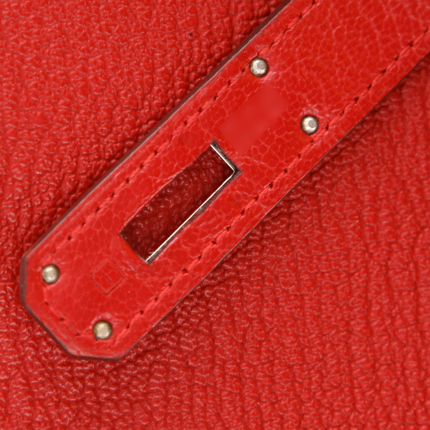 Sac à main Hermès  Kelly 28 cm en chevre rouge - Detail D4