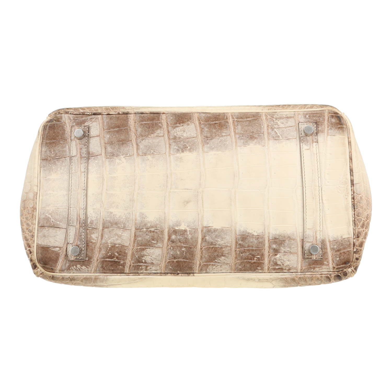 Sac à main Hermès  Birkin 35 cm Himalaya en crocodile niloticus beige - Detail D1