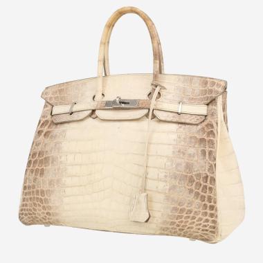 Borsa Hermès  Birkin 35 cm Himalaya in coccodrillo niloticus beige