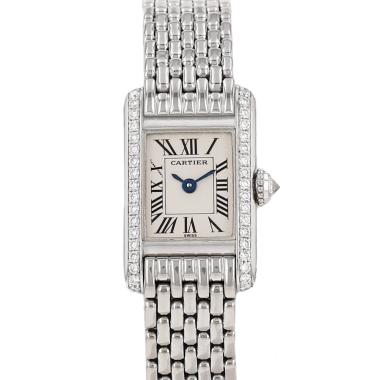 Cartier Mini Tank  and white gold Ref: Cartier - 1371  Circa 1990