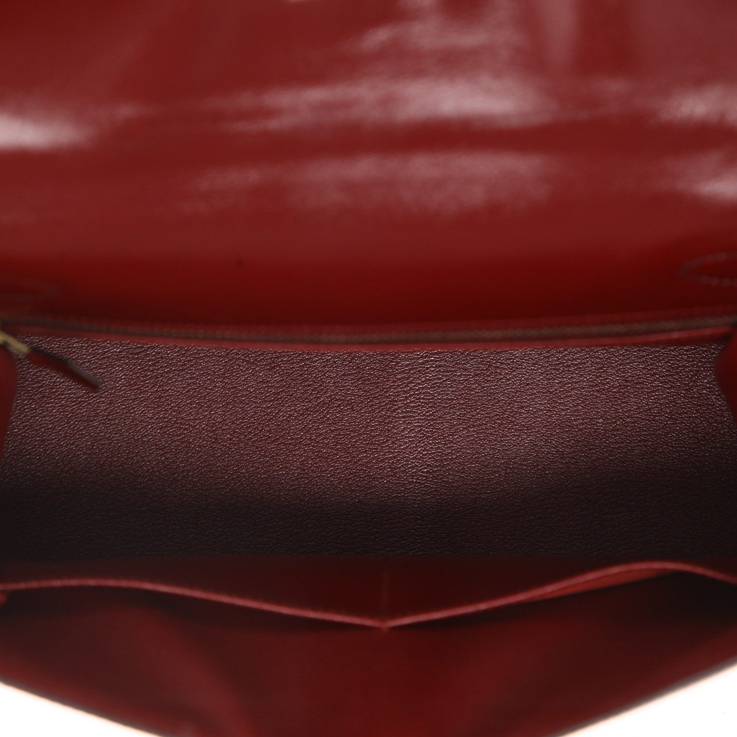 Sac à main Hermès  Kelly 28 cm en cuir box tricolore vert-sapin, bordeaux et bleu-marine - Detail D3