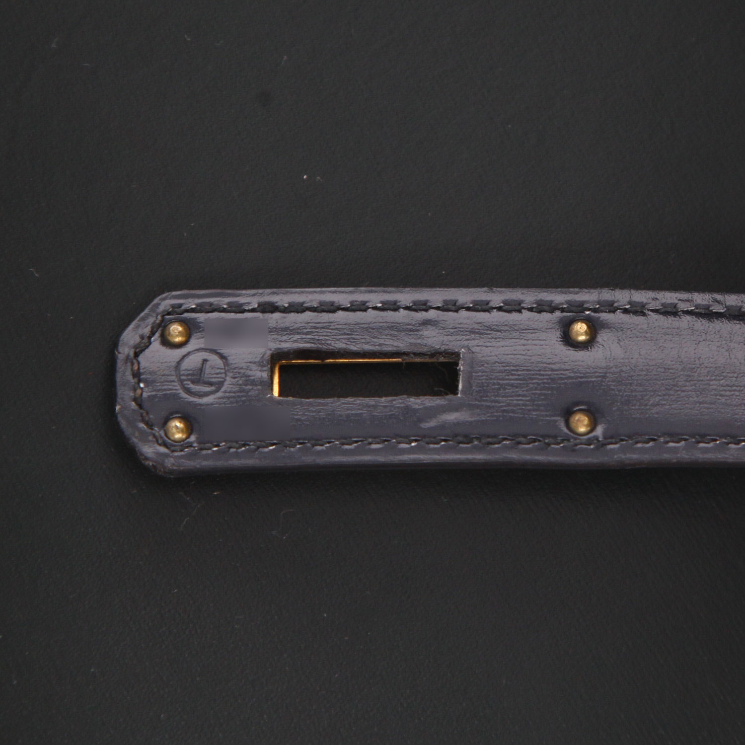 Hermès  Kelly 28 cm handbag  in green, burgundy and navy blue tricolor  box leather - Detail D4