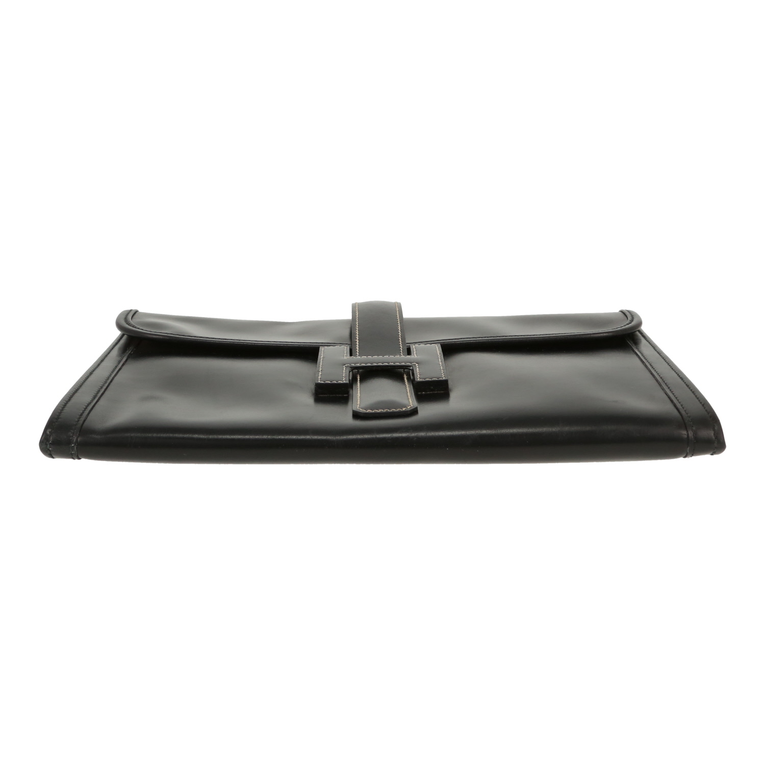 Pochette Hermès  Jige en cuir box noir - Detail D1