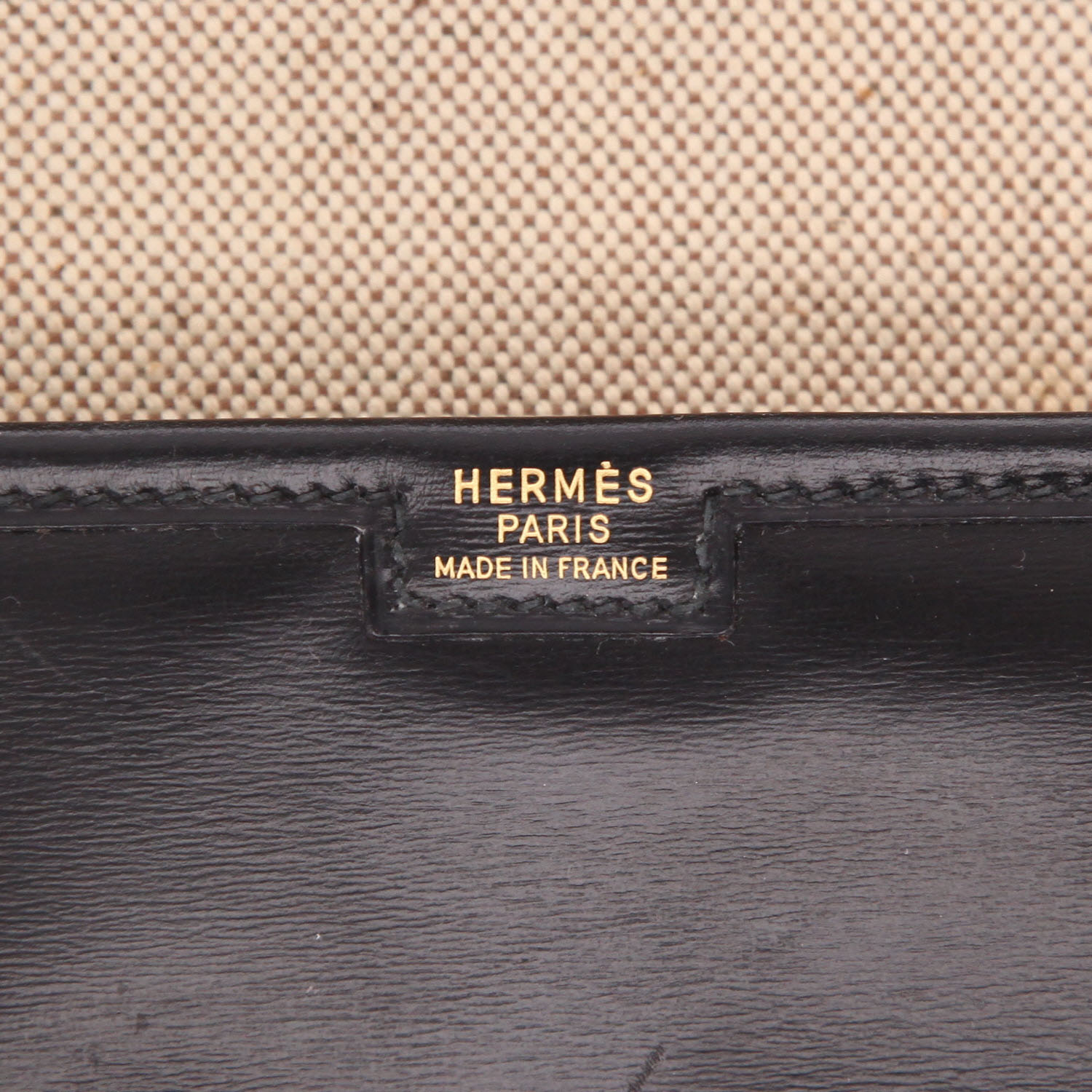 Pochette Hermès  Jige en cuir box noir - Detail D2