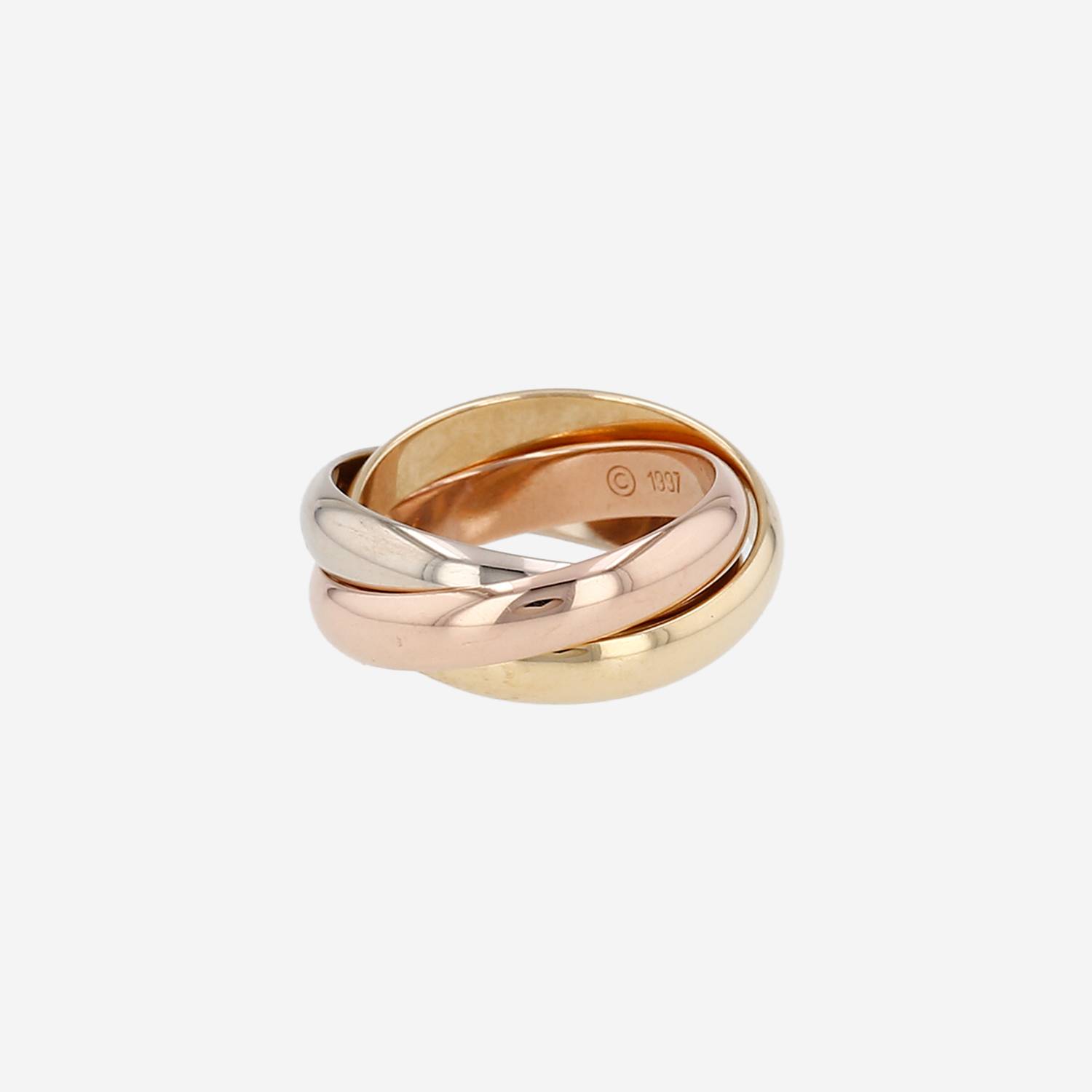 Anello Cartier Trinity Vintage modello medio in 3 ori