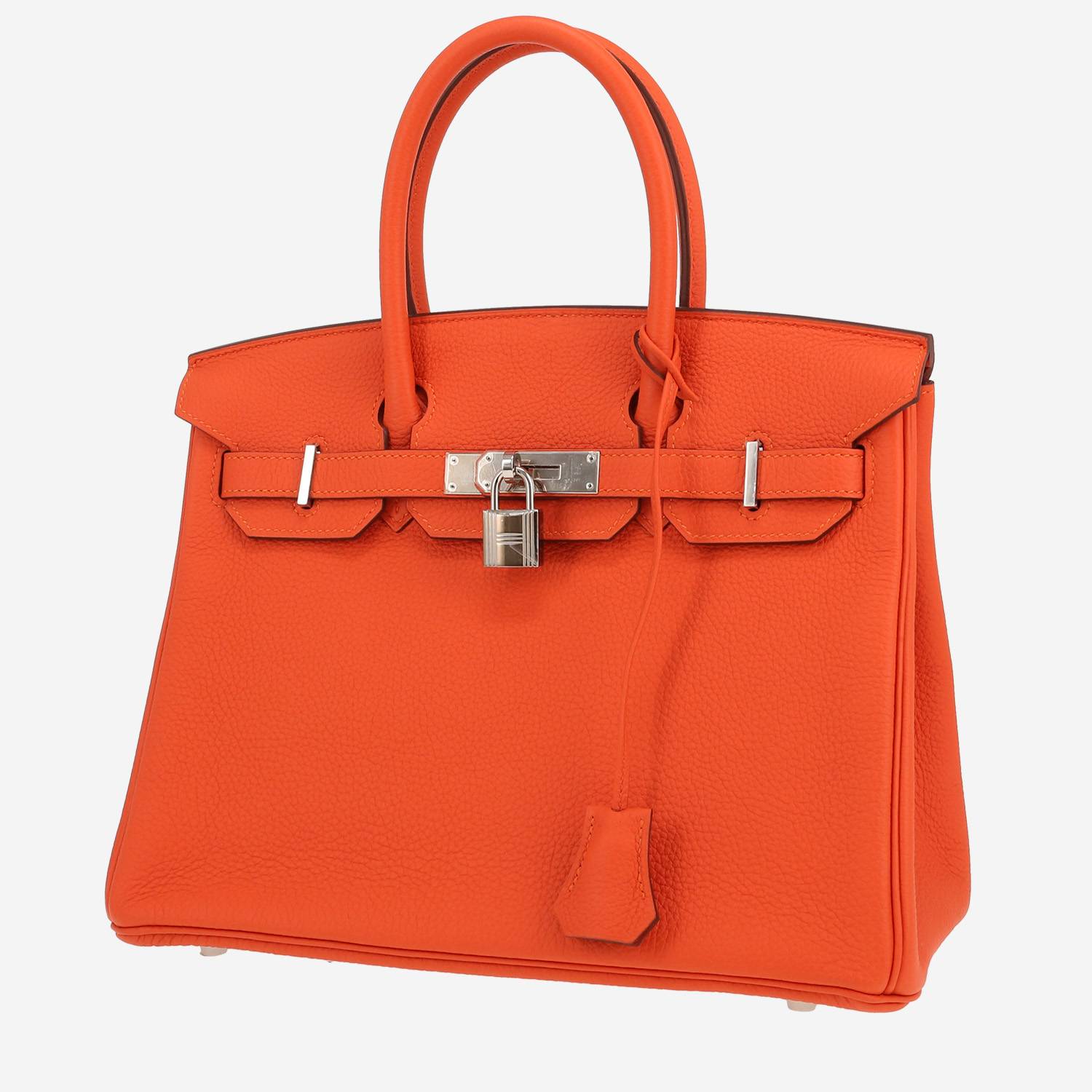 Hermès  Birkin 30 cm handbag  in orange togo leather