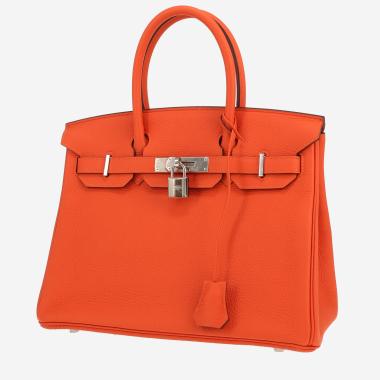 Sac à main Hermès  Birkin 30 cm en cuir togo orange