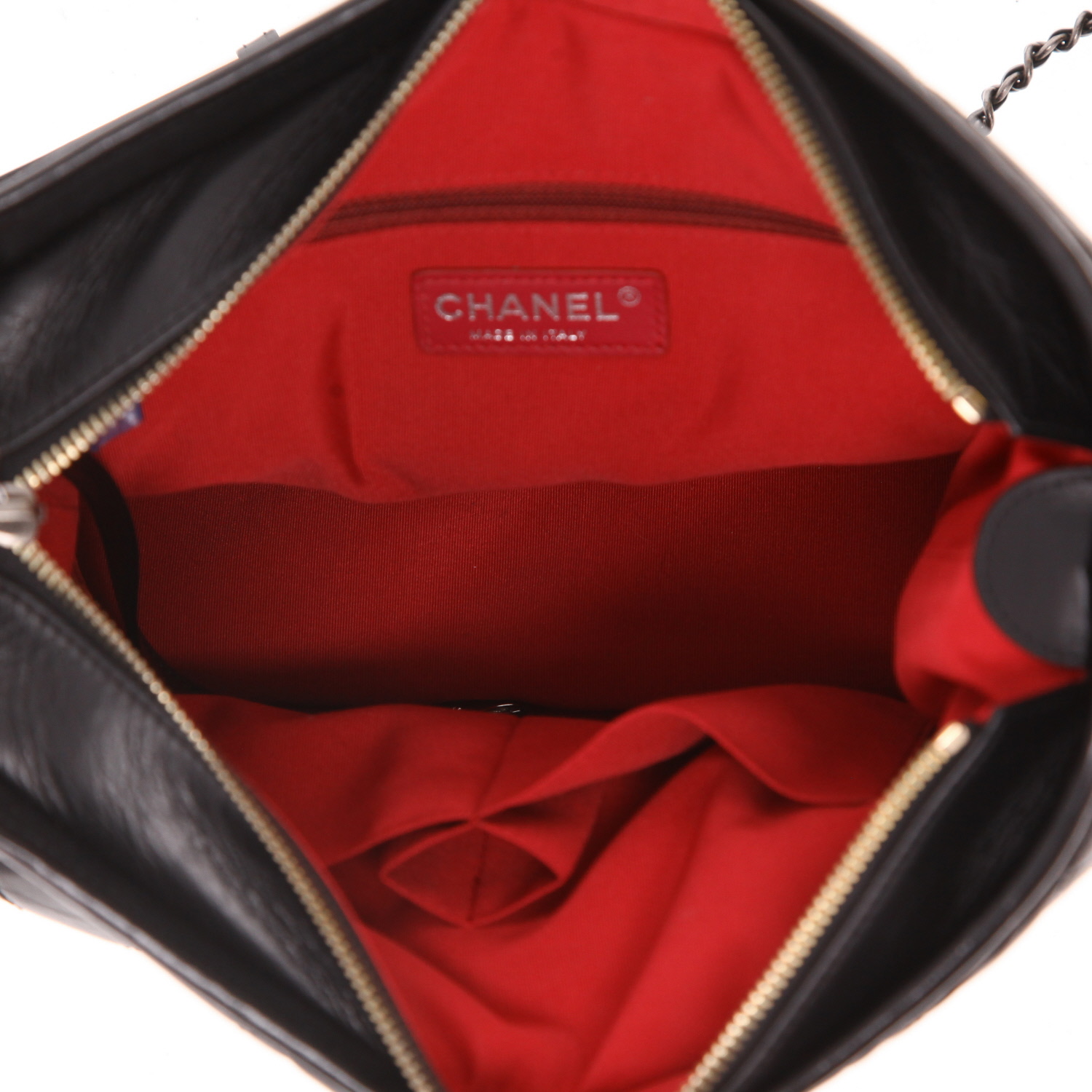 Sac bandoulière Chanel  Gabrielle  en cuir matelassé noir - Detail D3