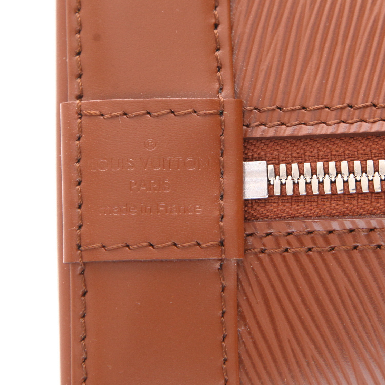 Louis Vuitton  Alma handbag  in brown epi leather - Detail D2