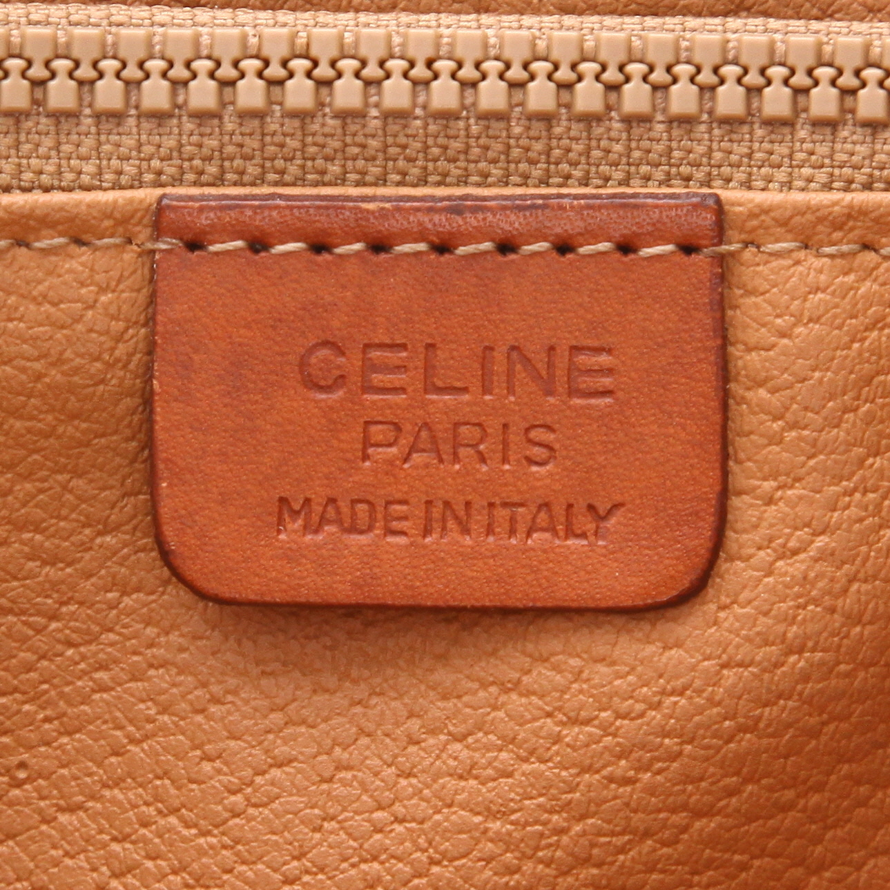 Borsa Celine  Vintage in tela "Triomphe" marrone e pelle marrone - Detail D2