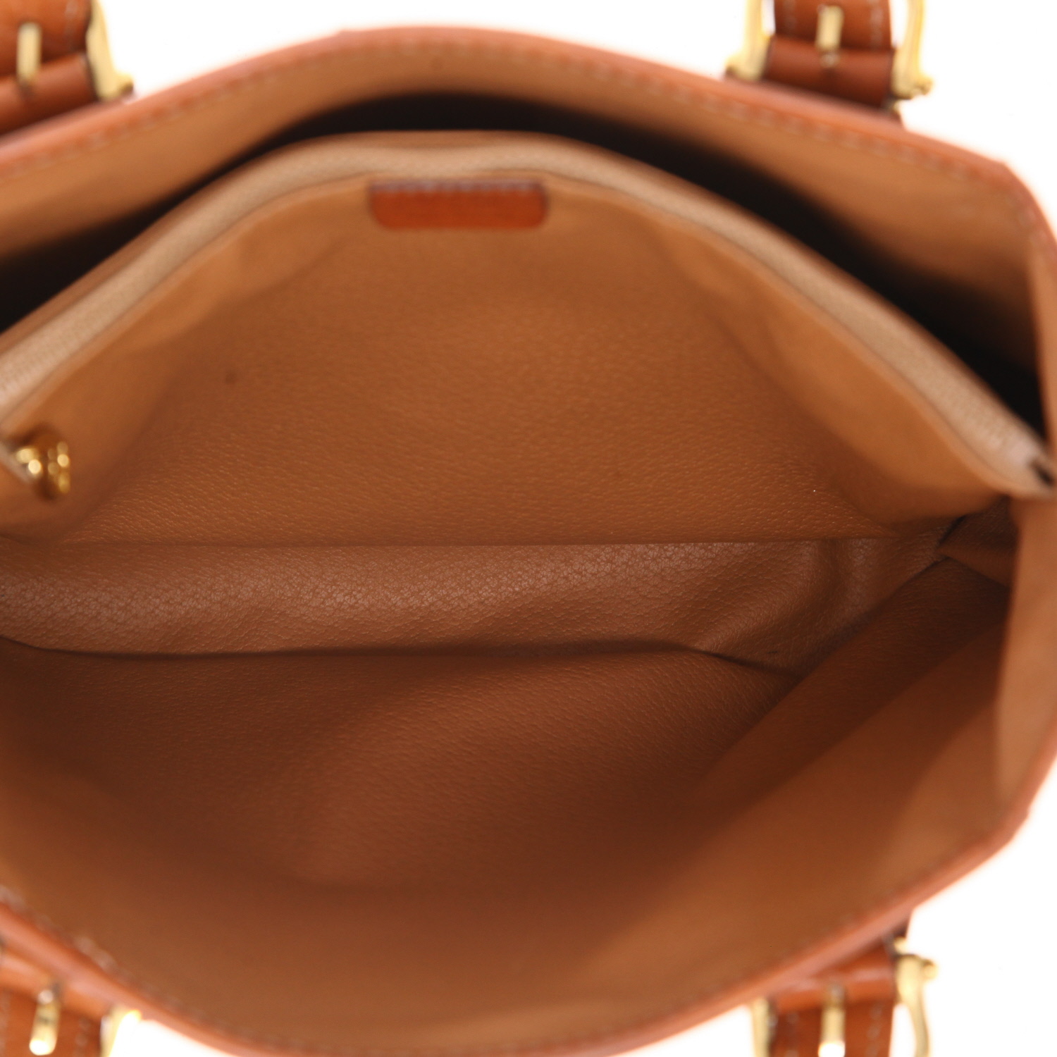 Borsa Celine  Vintage in tela "Triomphe" marrone e pelle marrone - Detail D3
