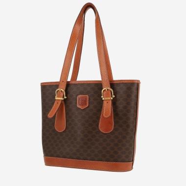 Sac à main Celine  Vintage en toile Triomphe marron et cuir marron