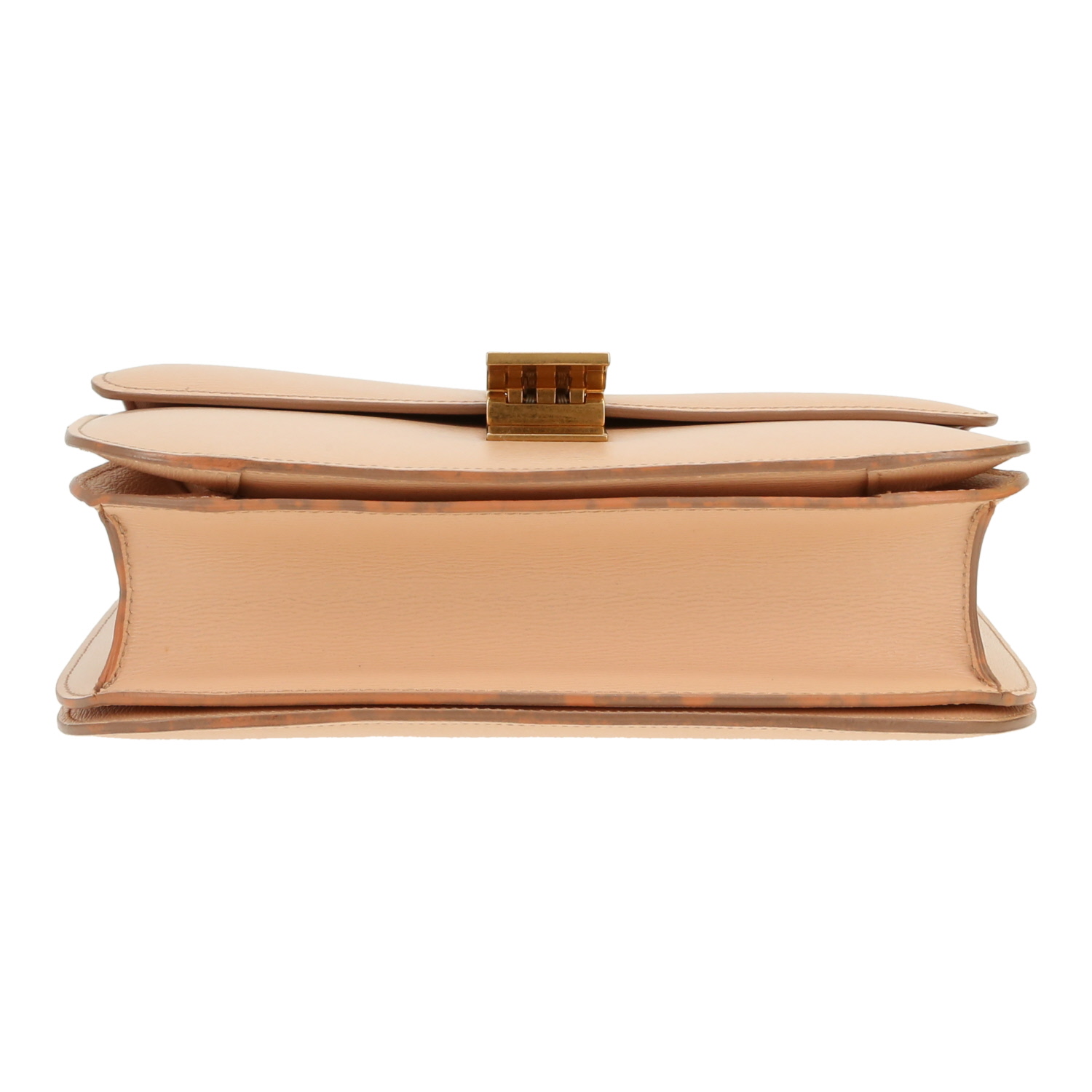 Bolso bandolera Celine  Classic Box en cuero beige - Detail D1