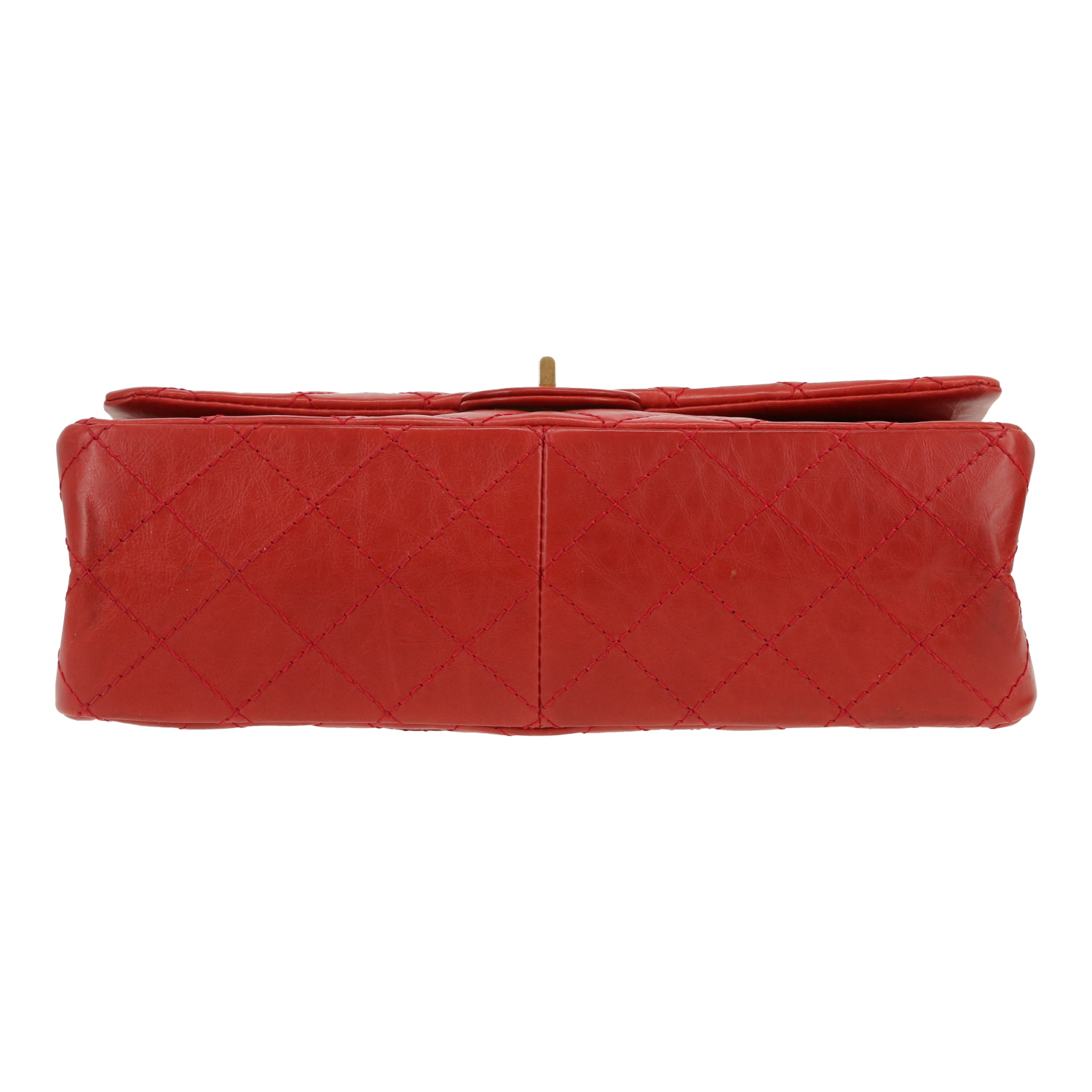 Bolso bandolera Chanel  2.55 en cuero acolchado rojo - Detail D1