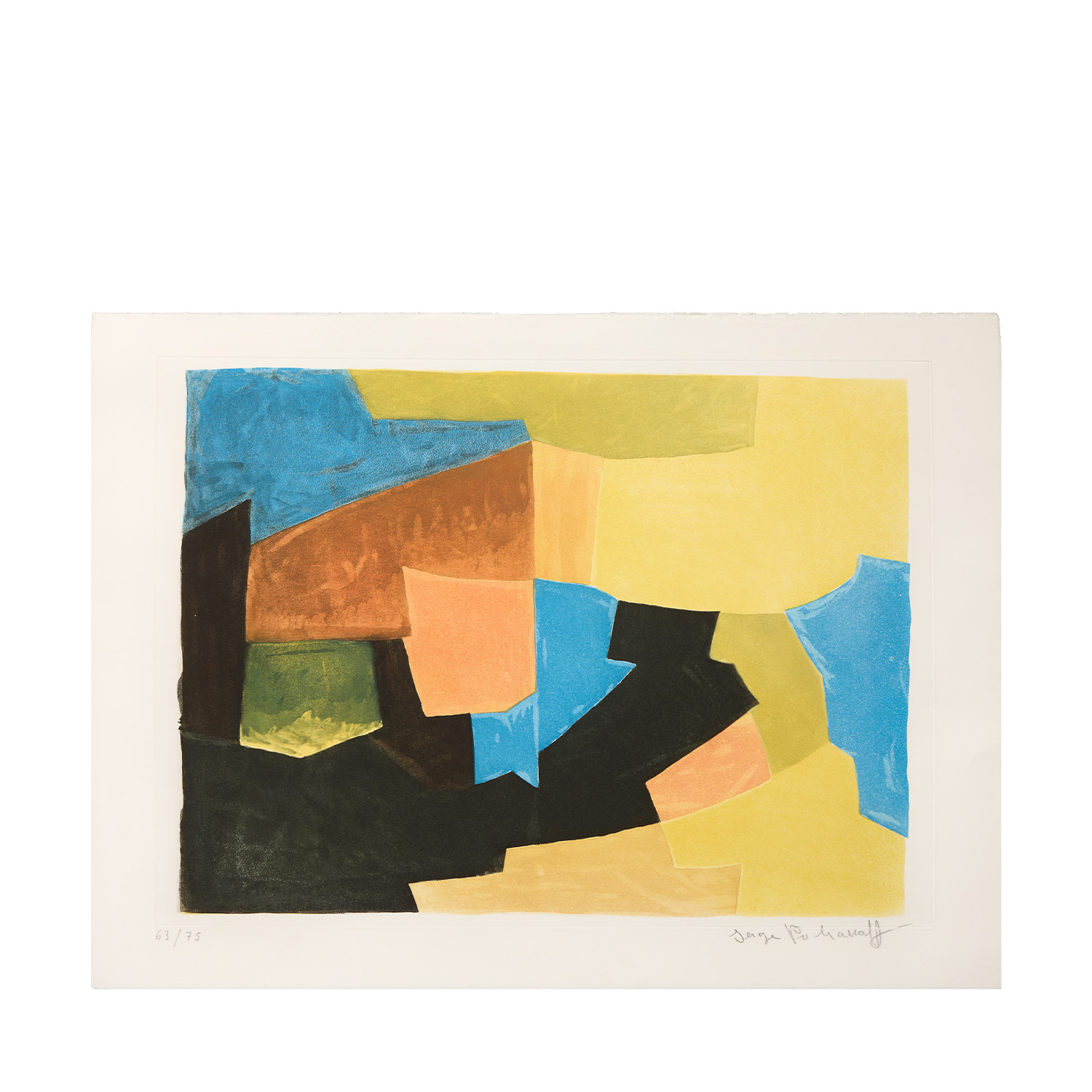 Composition noire, jaune, bleue et rouge - 1966 - Detail D1