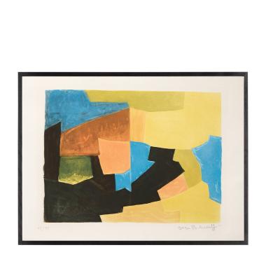Composition noire, jaune, bleue et rouge - 1966