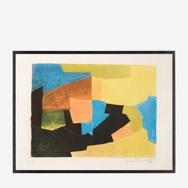 Composition noire, jaune, bleue et rouge - 1966