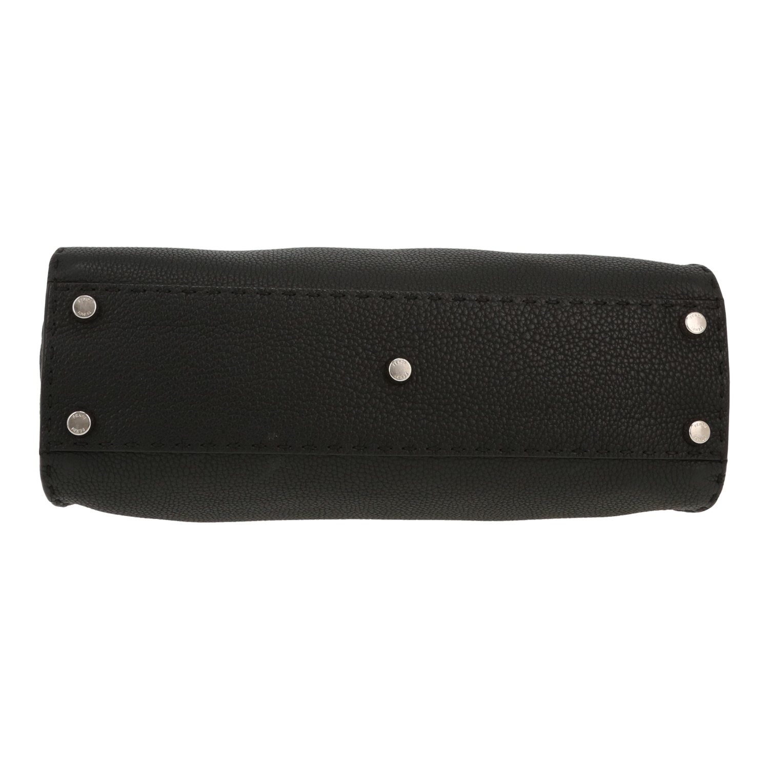 Borsa Fendi  Peekaboo modello medio  in pelle martellata nera - Detail D1